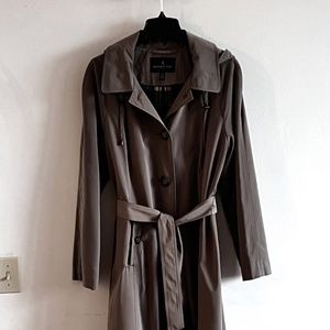 London Fog Belted, Single-Breasted Raincoat with Removable Liner and Hood - 14
